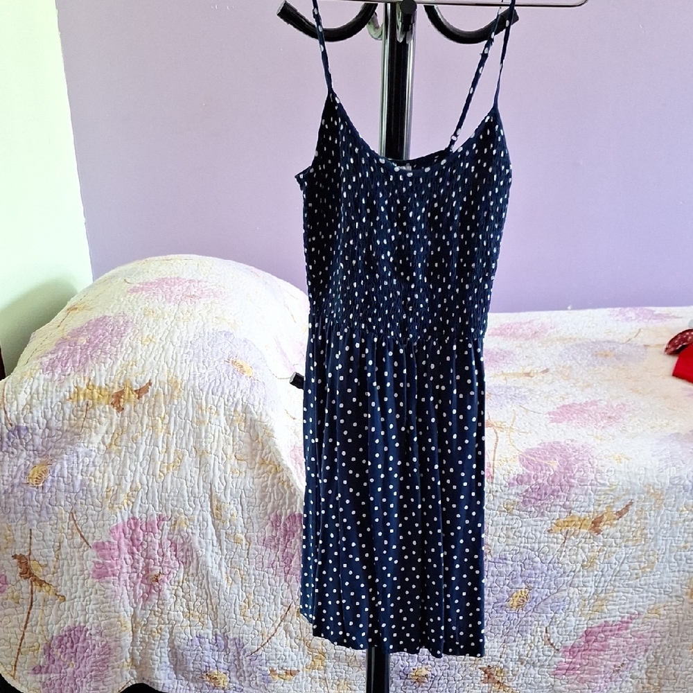 H&M Navy Polka Dot Dress